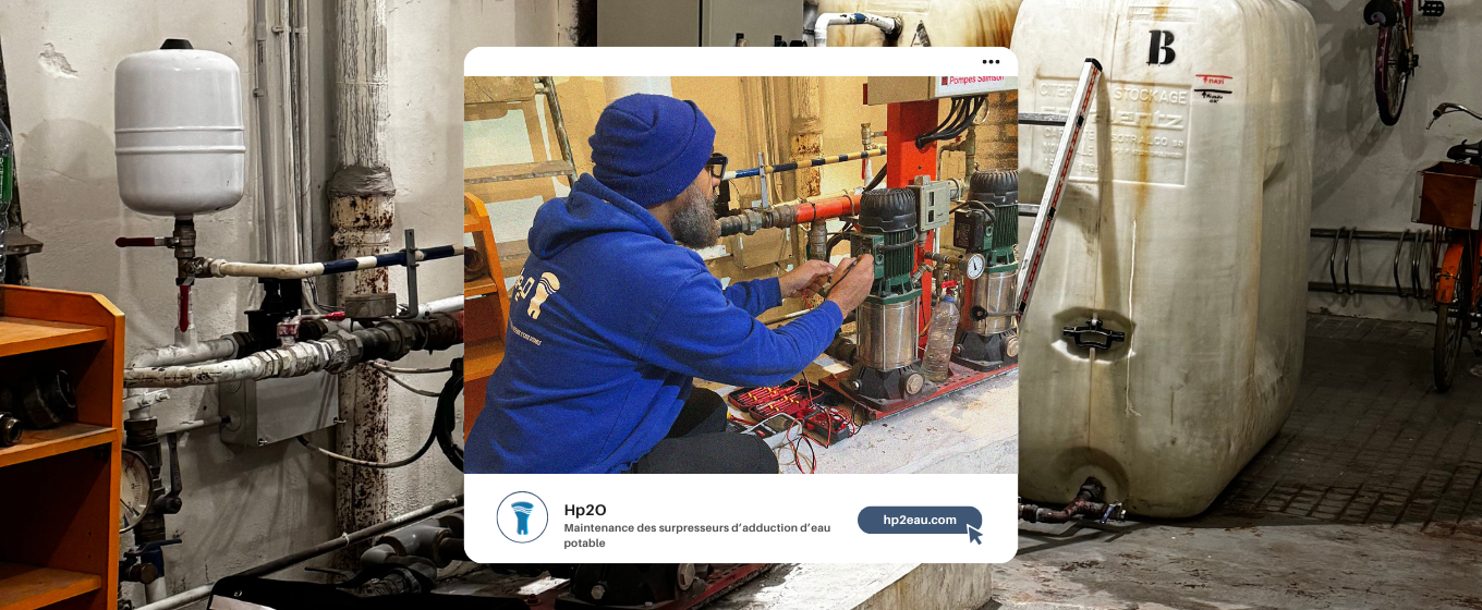 Maintenance des surpresseurs d’adduction d’eau potable avec Hp2O pour une résidence